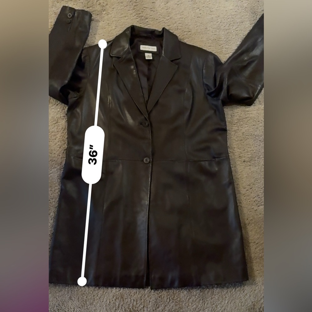 Preston & York Women Soft Genuine Lamb Skin Leather Jacket brown Size XL - Picture 7 of 8